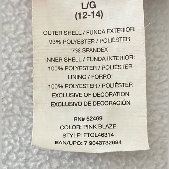 Free Tech Hooded Jacket Women's Large (12-14) Full Zip Two-Tone Activewear EUC - Picture 7 of 10